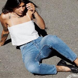 Decade Studio Momo Jeans Size 27 Mid Rise Cropped 100% Cotton